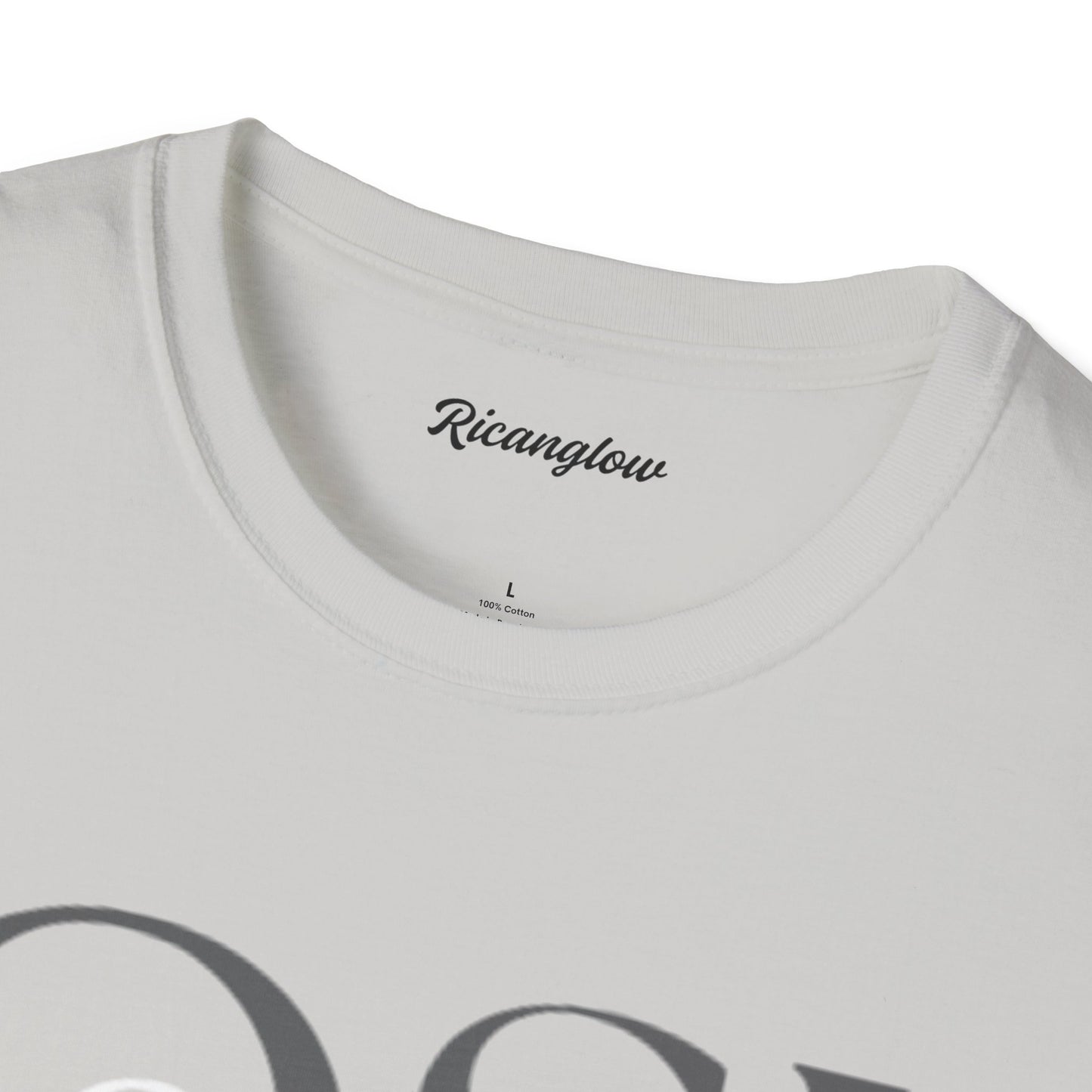 Unisex Soft-Style T-Shirt with QSJ Logo(Black/white)