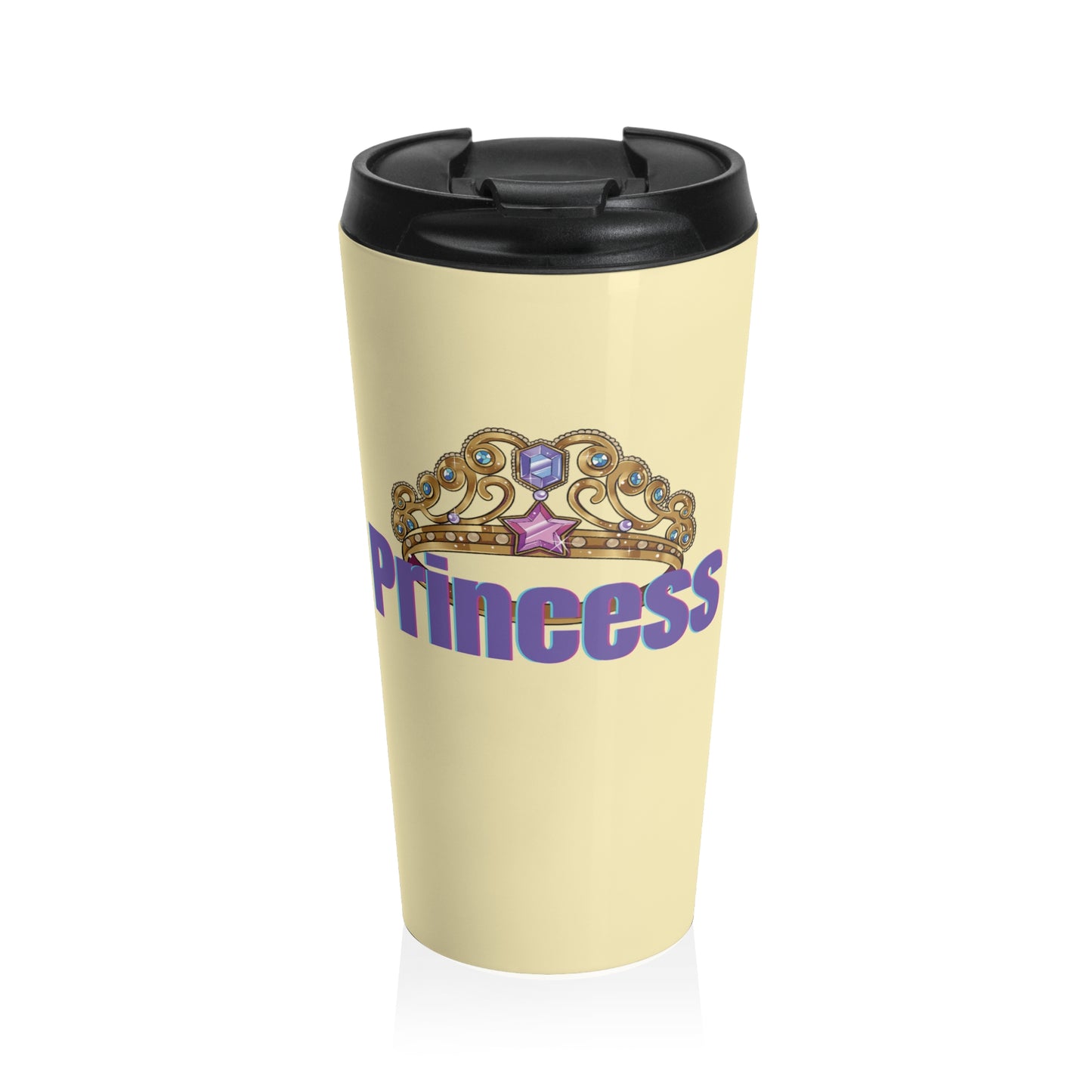 "Princess" sleek stainless steel travel mug, designed for your favorite beverages.