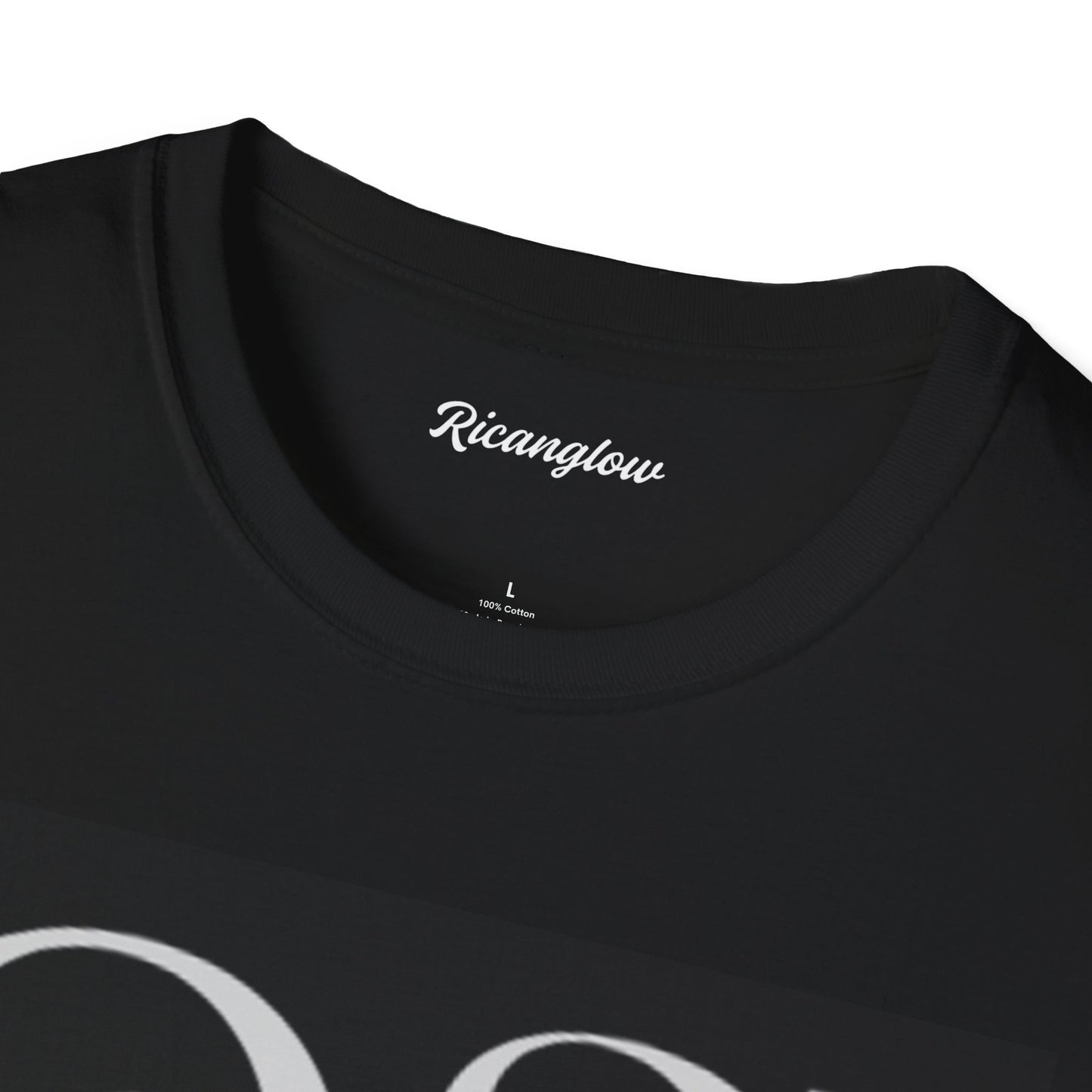 Unisex Soft-Style T-Shirt with QSJ Logo(White/black)