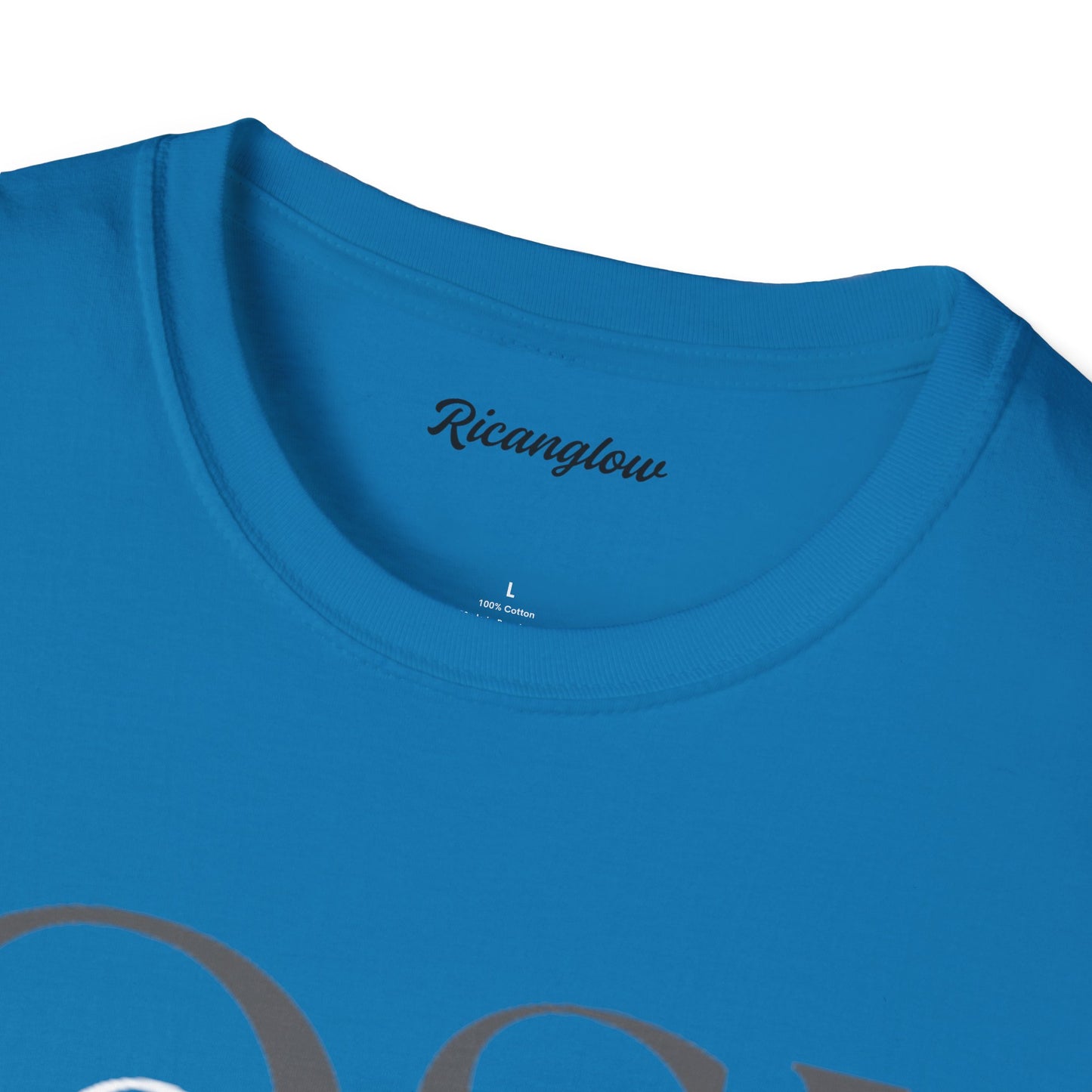 Unisex Soft-Style T-Shirt with QSJ Logo(Black/white)