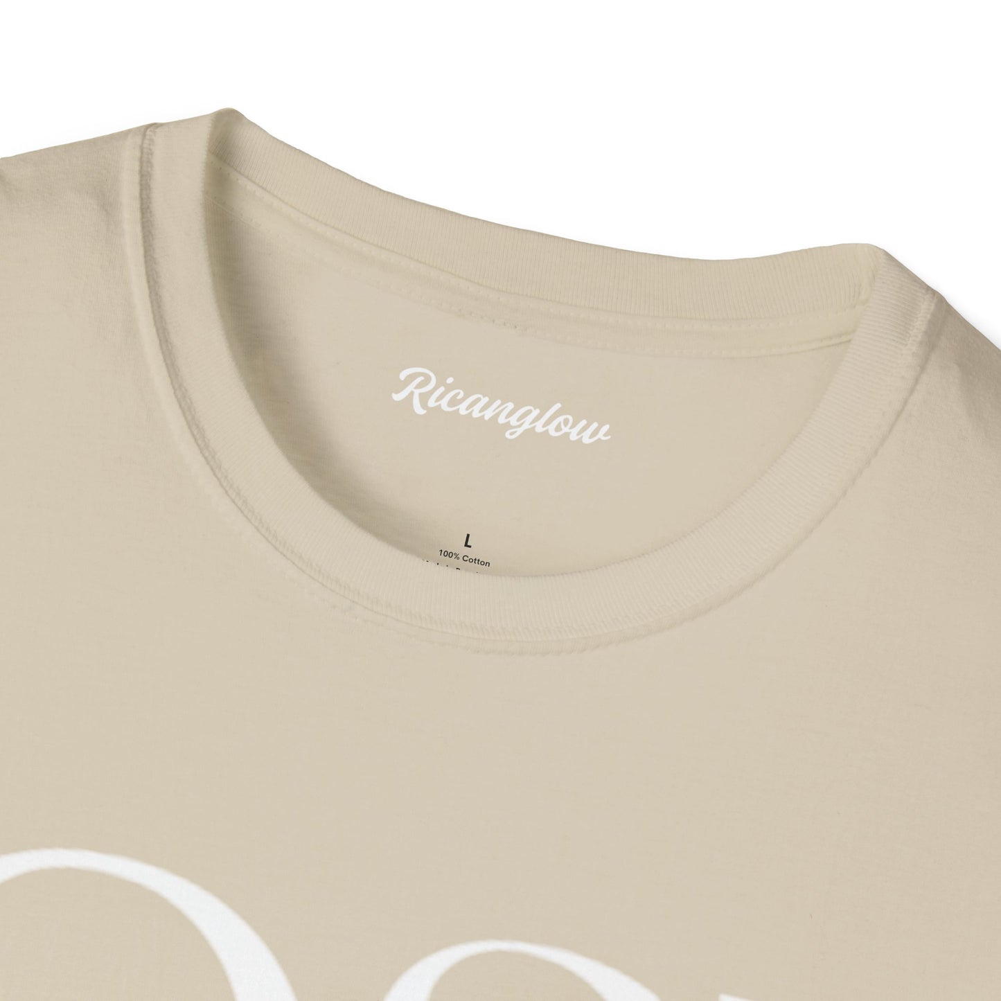 Unisex Soft-Style T-Shirt with QSJ Logo(White/black)