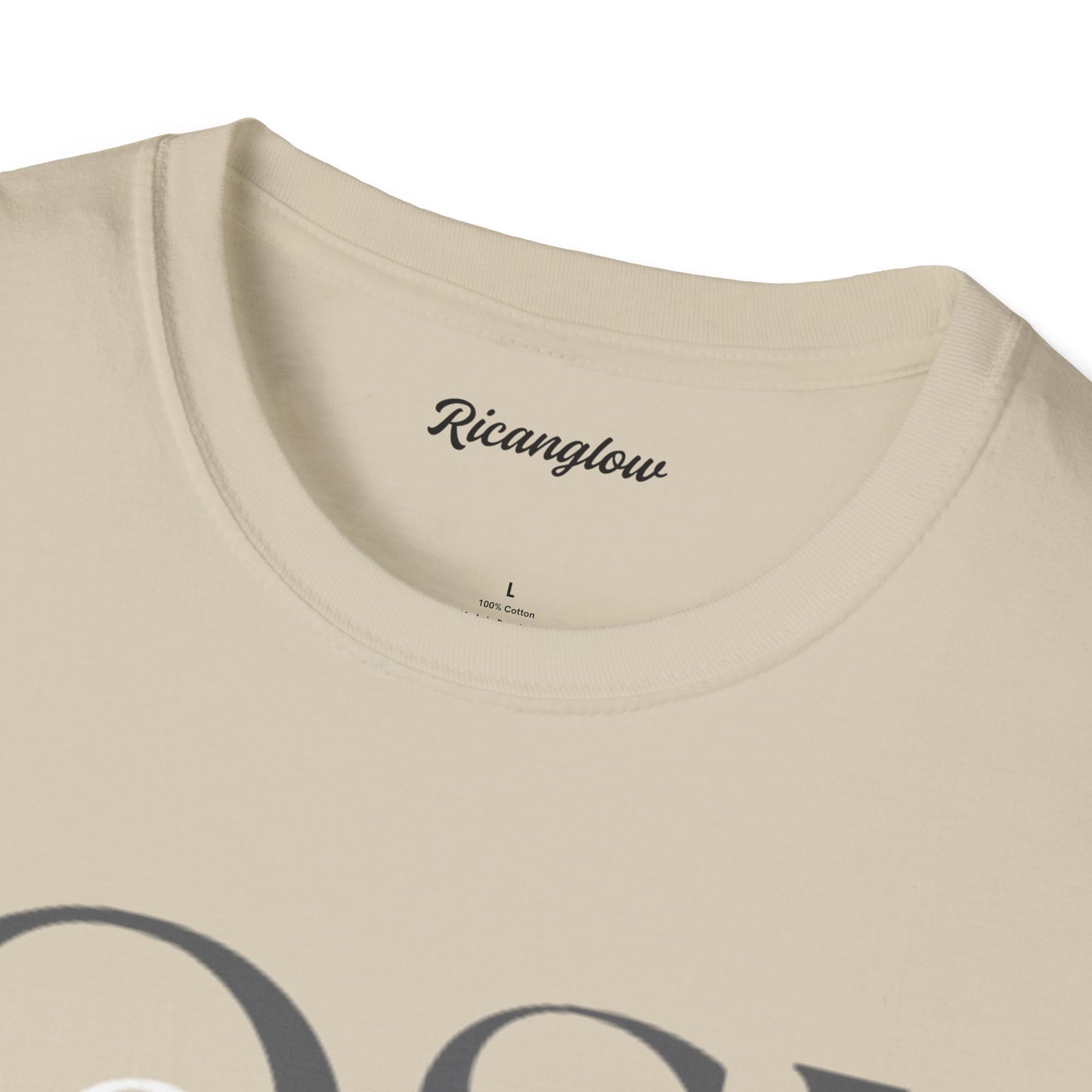 Unisex Soft-Style T-Shirt with QSJ Logo(Black/white)