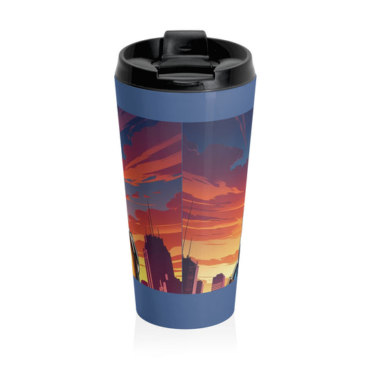 "Superman" sleek stainless steel mug, designed for your favorite beverages.