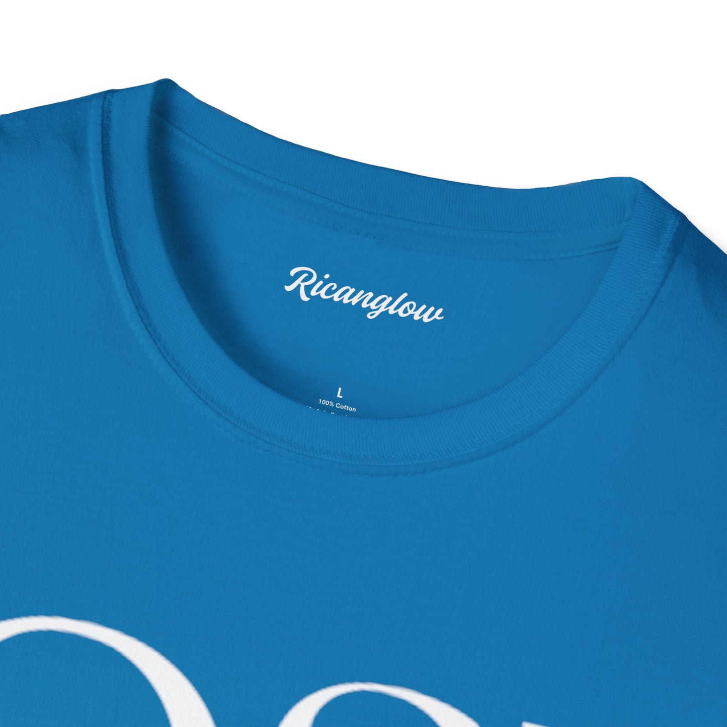 Unisex Soft-Style T-Shirt with QSJ Logo(White/black)