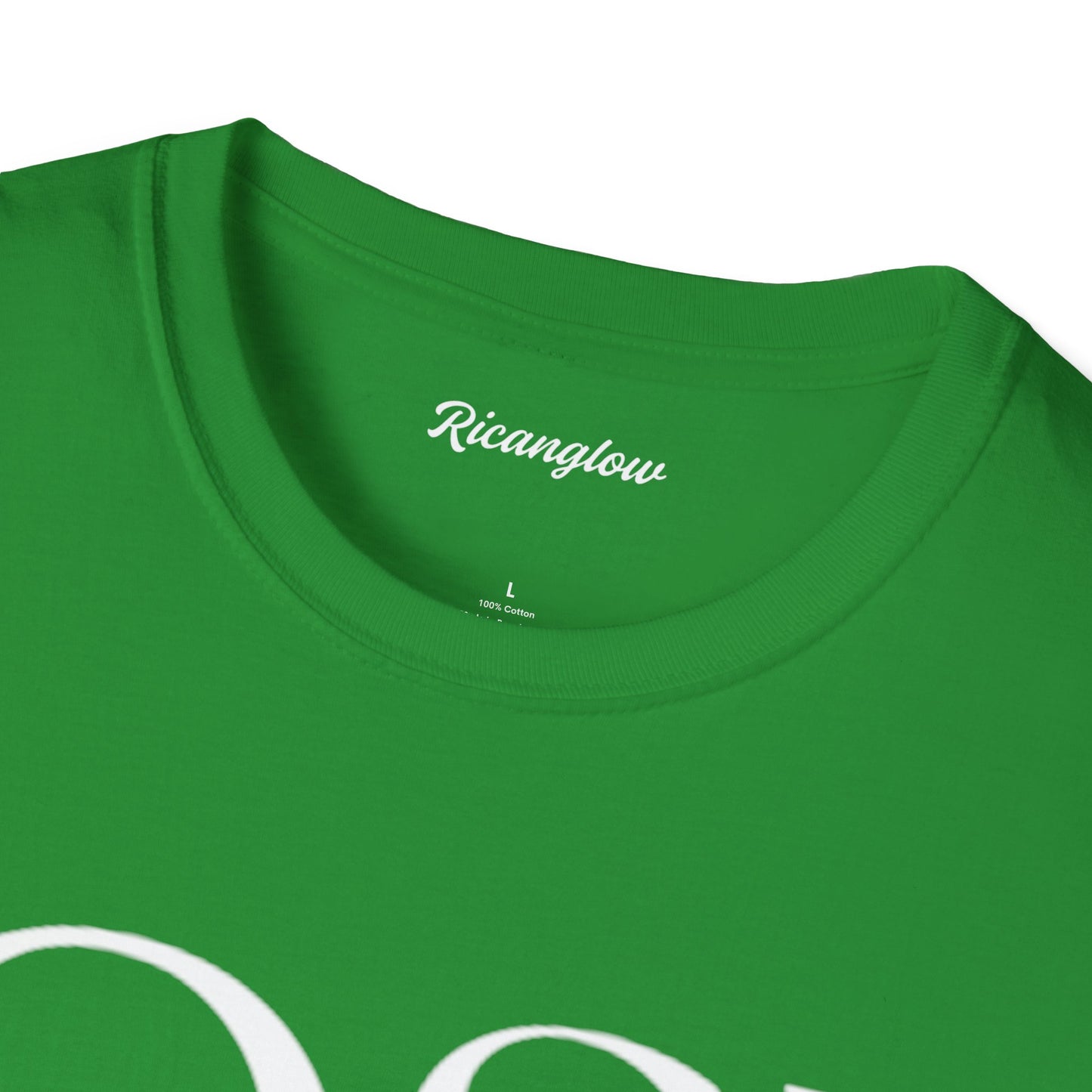 Unisex Soft-Style T-Shirt with QSJ Logo(White/black)