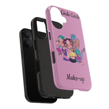 "Girls Make-up" Tough Phone Cases, Durable Covers