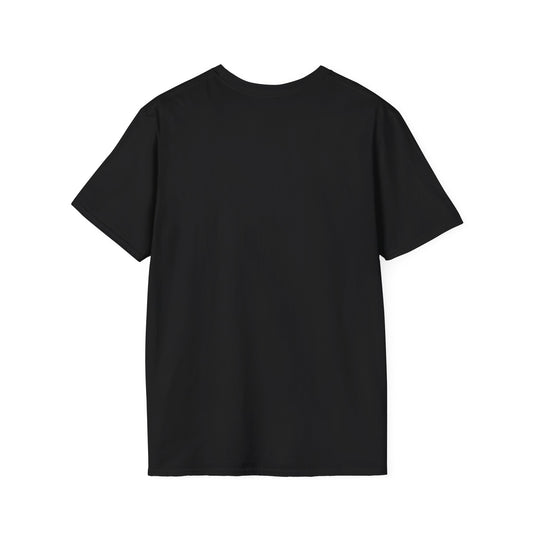 "Express yourself" Unisex Soft-style T-Shirt (Black/red)