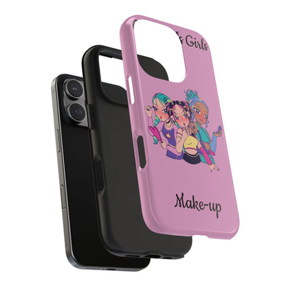 "Girls Make-up" Tough Phone Cases, Durable Covers
