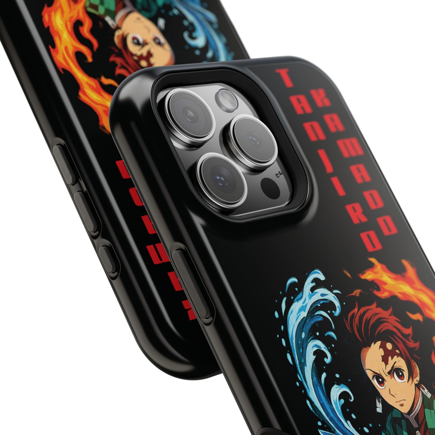 Phone Case — Tanjiro Kamado Anime Fire & Water Magnetic Impact Case