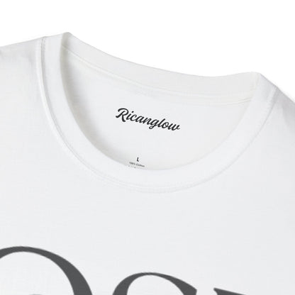 Unisex Soft-Style T-Shirt with QSJ Logo(Black/white)