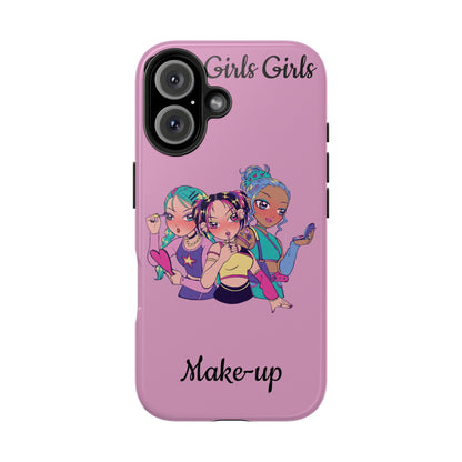 "Girls Make-up" Tough Phone Cases, Durable Covers