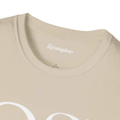 Unisex Soft-Style T-Shirt with QSJ Logo(White/black)