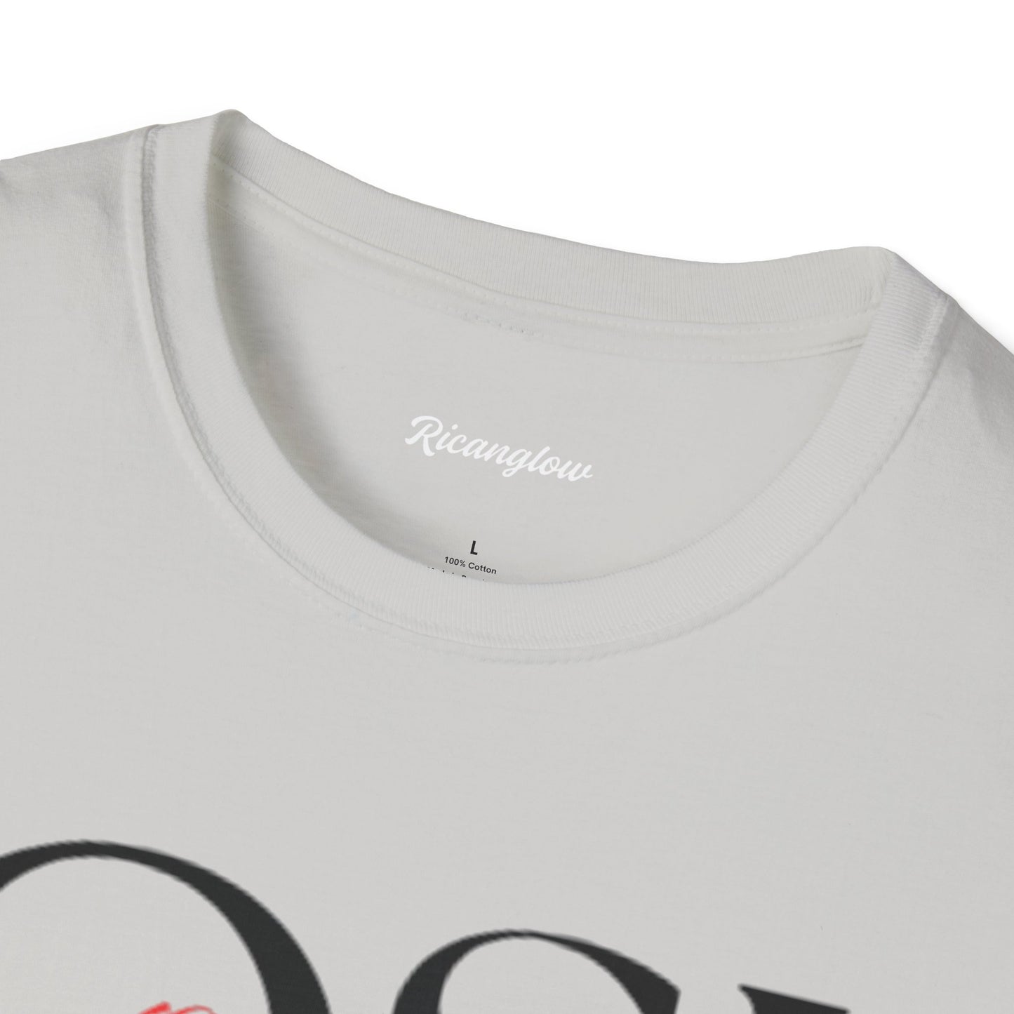 "Express yourself" Unisex Soft-style T-Shirt (Black/red)