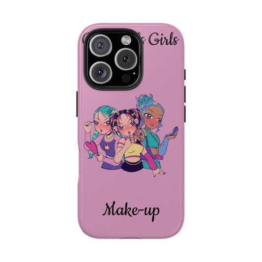 "Girls Make-up" Tough Phone Cases, Durable Covers