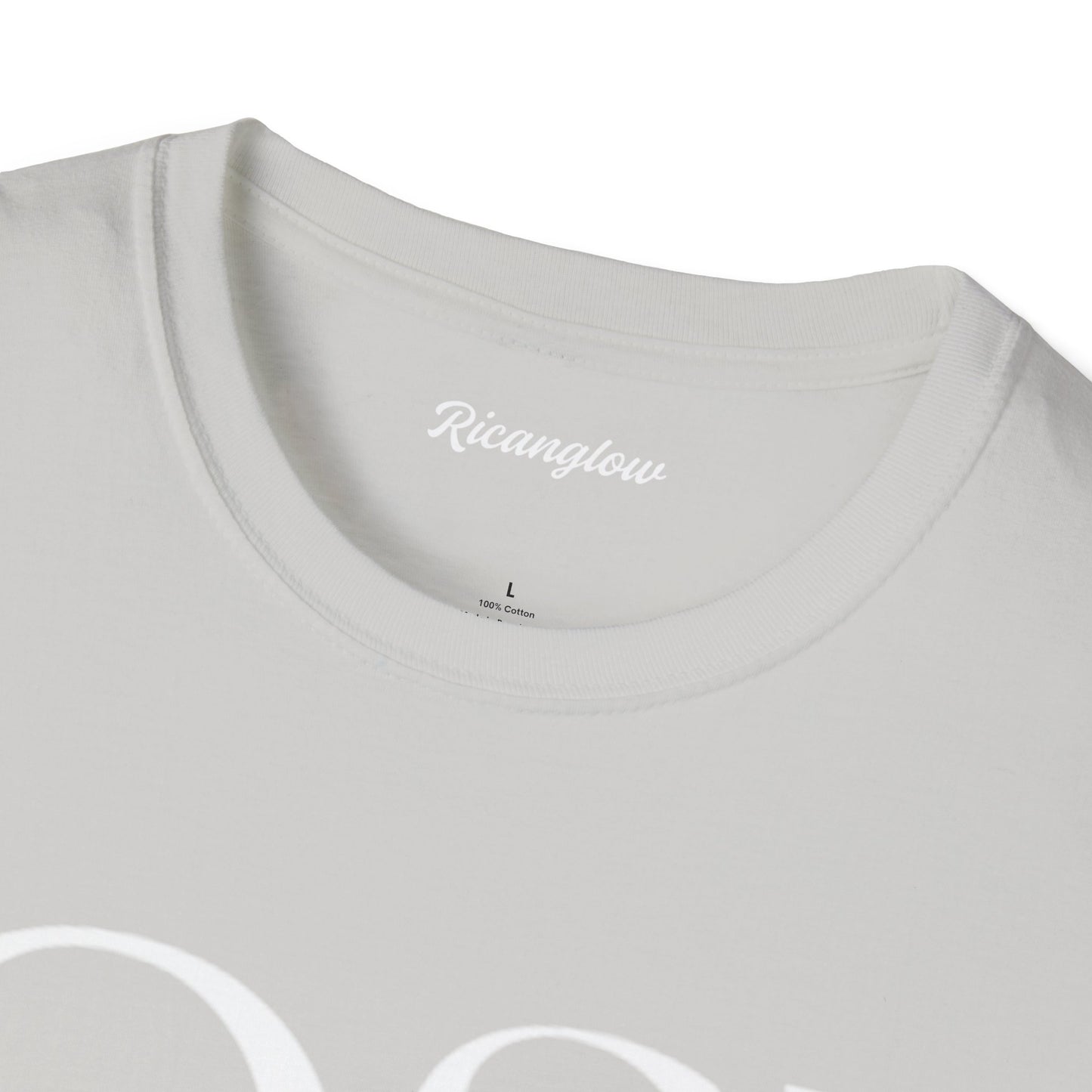 Unisex Soft-Style T-Shirt with QSJ Logo(White/black)