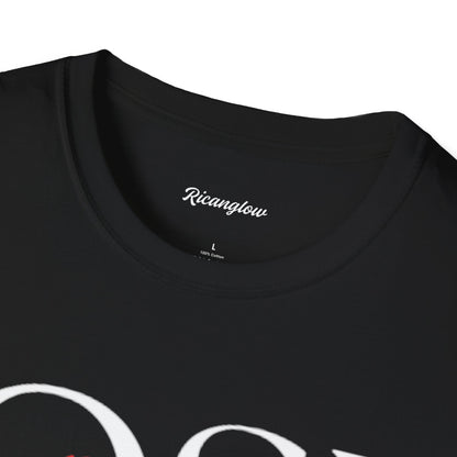 "Express yourself" Unisex Soft-style T-Shirt (Black/red)