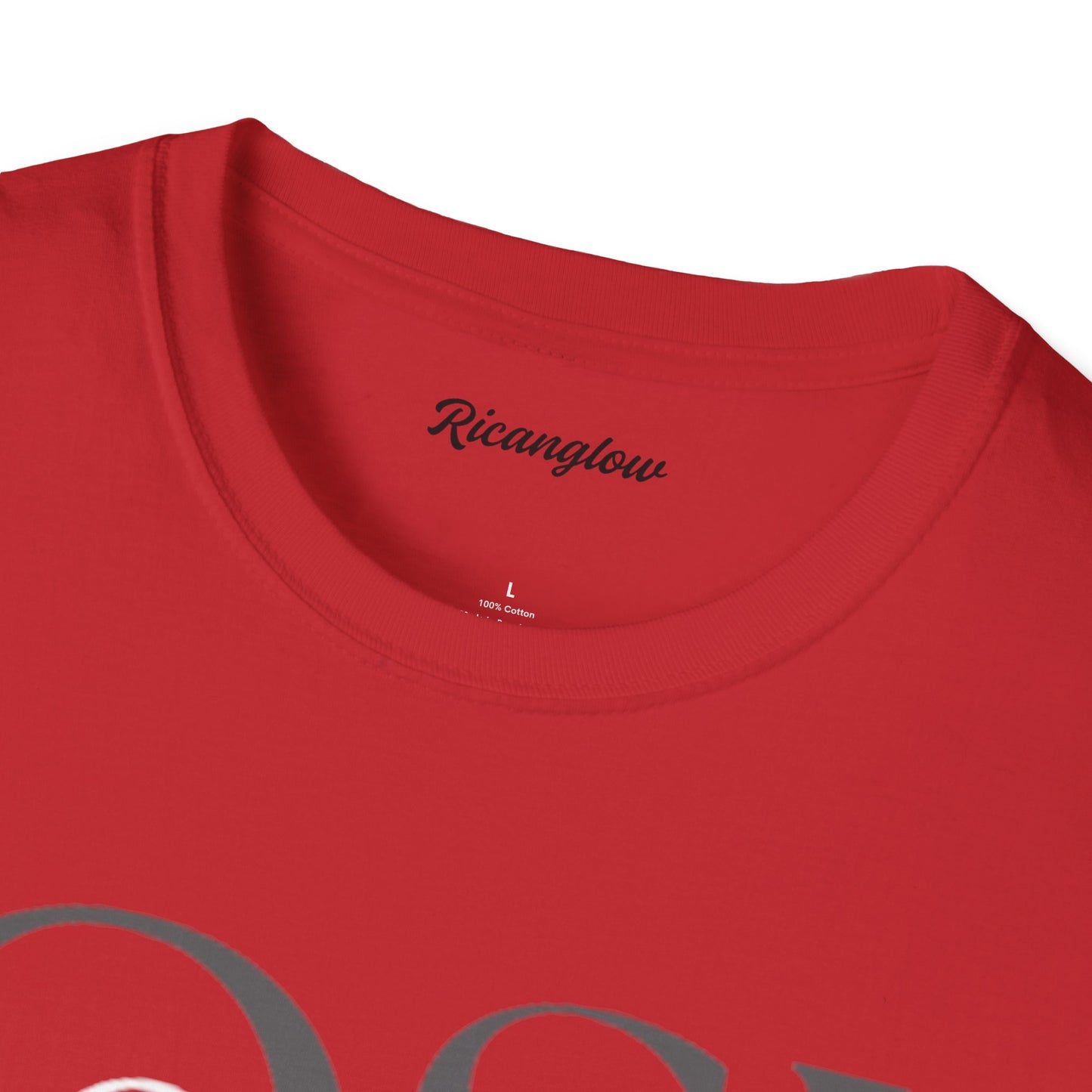 Unisex Soft-Style T-Shirt with QSJ Logo(Black/white)