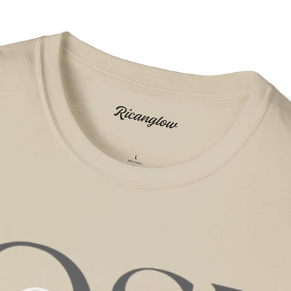 Unisex Soft-Style T-Shirt with QSJ Logo(Black/white)