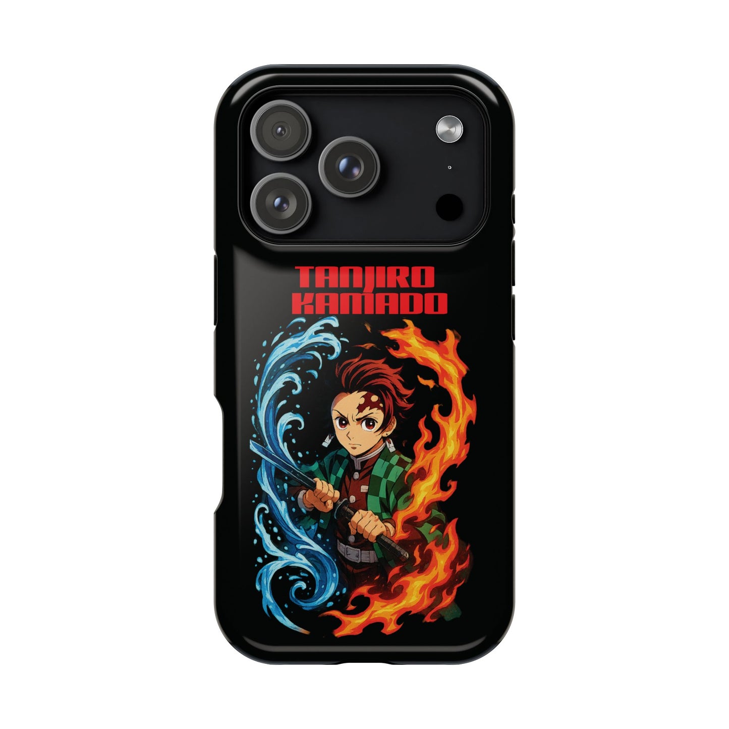 Phone Case — Tanjiro Kamado Anime Fire & Water Magnetic Impact Case