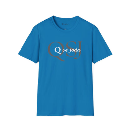 Unisex Soft-Style T-Shirt with QSJ Logo(Black/white)
