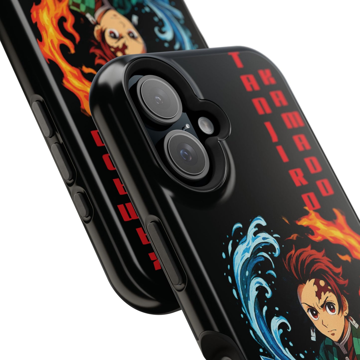 Phone Case — Tanjiro Kamado Anime Fire & Water Magnetic Impact Case
