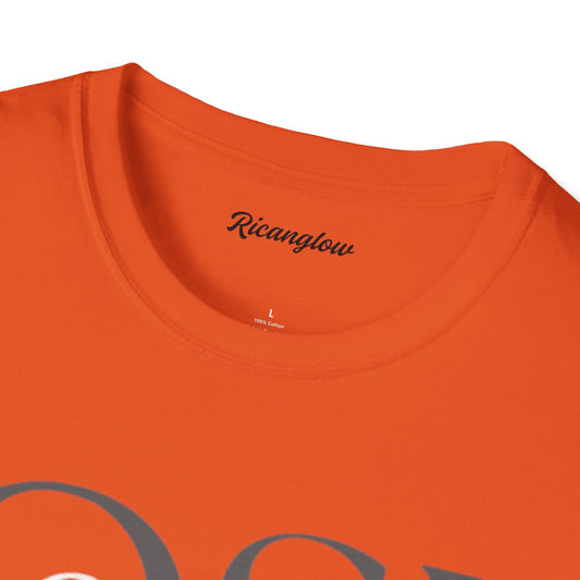 Unisex Soft-Style T-Shirt with QSJ Logo(Black/white)