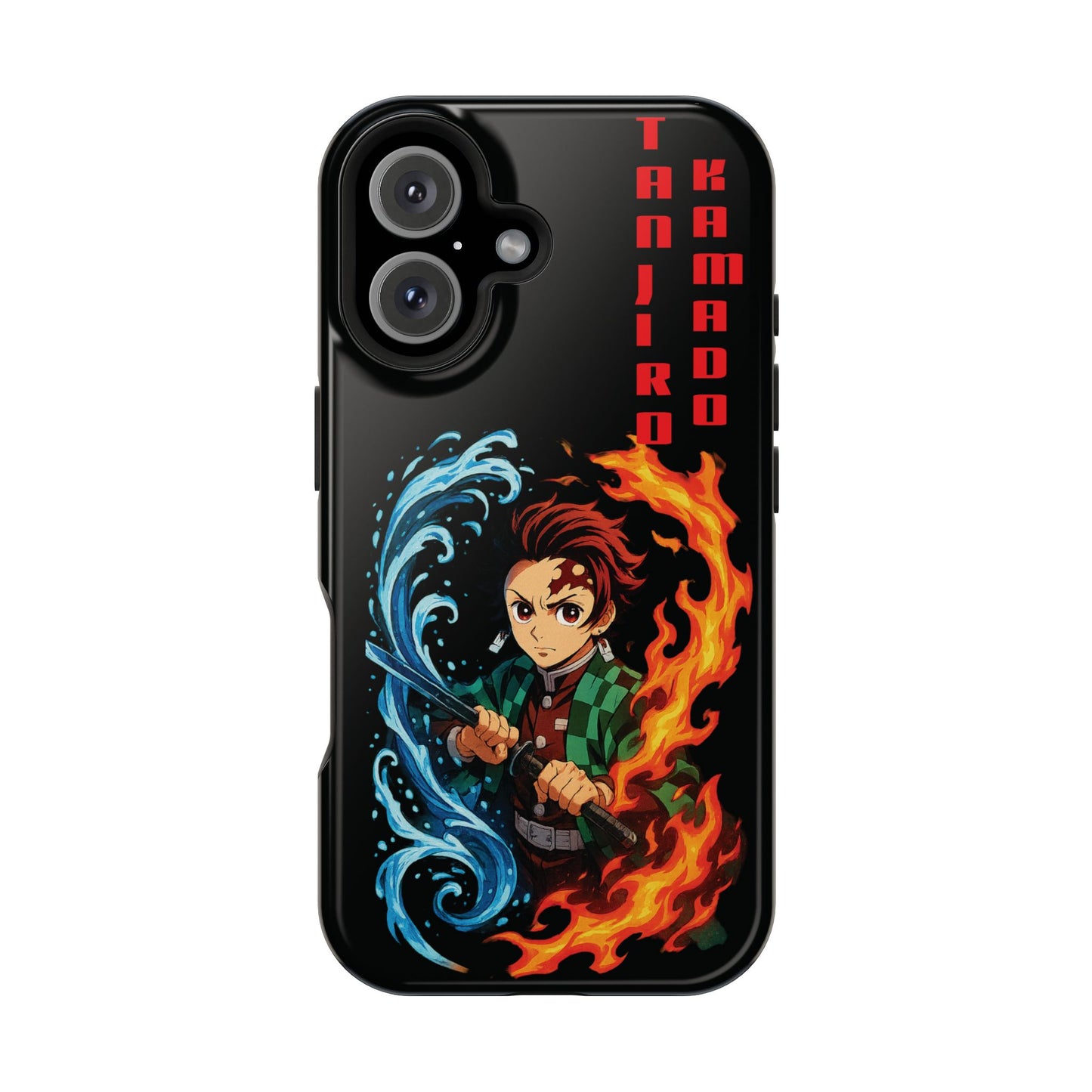 Phone Case — Tanjiro Kamado Anime Fire & Water Magnetic Impact Case