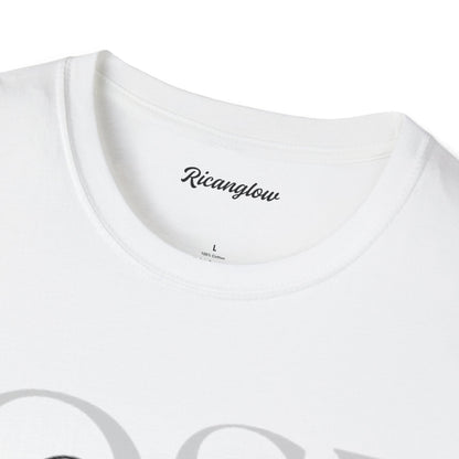 Unisex Soft-Style T-Shirt with QSJ Logo(White/black)