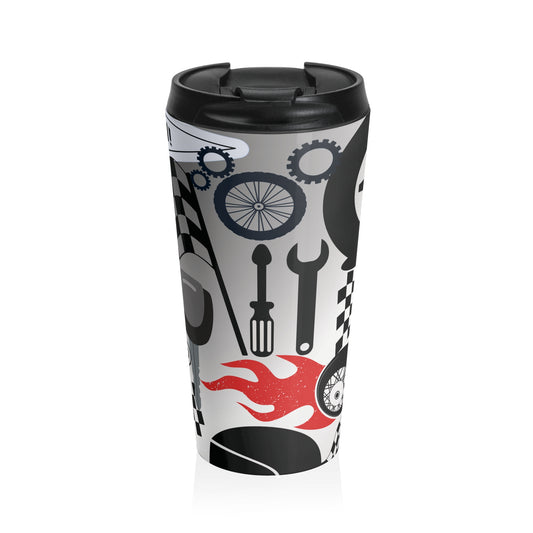 "Power Motorcycle" Stainless Steel Travel Mug