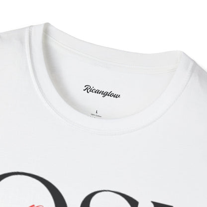 "Express yourself" Unisex Soft-style T-Shirt (Black/red)